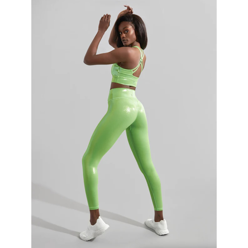 BUFFBUNNY Rebel Holographic Green Leggings